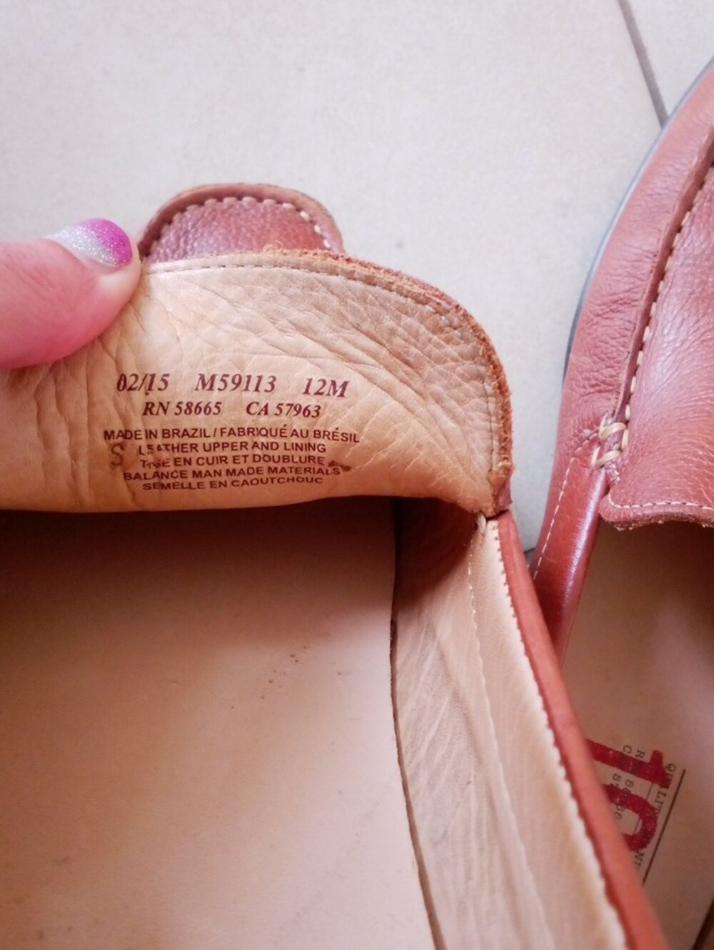 1901 Men's Tan Leather Slip-On Loafers - Picture 6 of 6